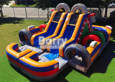 หลักสูตรอุปสรรคทำให้พองในเชิงพาณิชย์สำหรับเด็ก / 30 FT Racing Course เปียกวันอุปสรรค