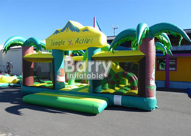 Outdoor n Indoor วัสดุอุปกรณ์พีวีซีของเล่นธีม Jungle สนามเด็กเล่นพองใหญ่