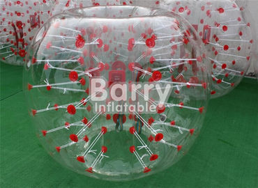 ของเล่นเป่าลมกลางแจ้ง 100% TPU / PVC 1.5 เมตร Red Dot ฟองพองลูกฟุตบอล