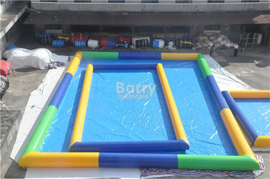 นอกสระว่ายน้ำทรงสี่เหลี่ยมผืนผ้าพอง / สีน้ำเงินแบบพกพา Blow Up Pool