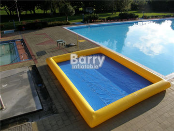 เองทำ 0.9 มม. PVC สระว่ายน้ำทำให้พองอากาศสี่เหลี่ยมสีน้ำเงินปิดผนึก
