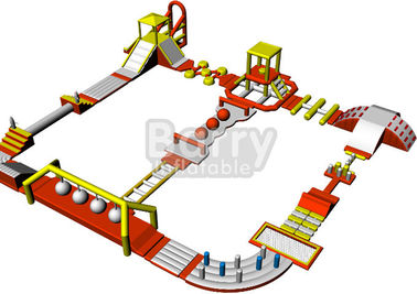 0.9 มม. พีวีซี Aqua Run Run หลักสูตรอุปสรรคน้ำทำให้พองสวนน้ำ