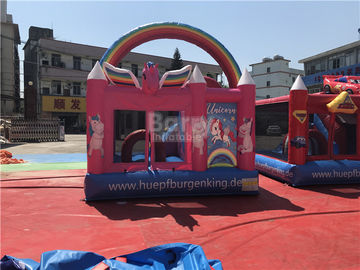 เชิงพาณิชย์ยูนิคอร์นเป็นมิตร Bouncer Inflatable Jumping Moonwalk