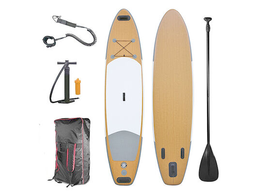 ชุดบอร์ดพายไม้ไผ่เชิงพาณิชย์ตั้งตกปลายืนขึ้นกระดานพายเรือ Aqua Marina Sup Board