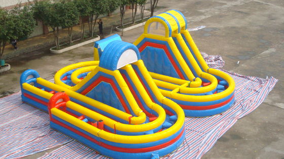 เกมแข่งรถอุปสรรคที่ทำให้พองพร้อมปราสาทสไลด์ Bouncer