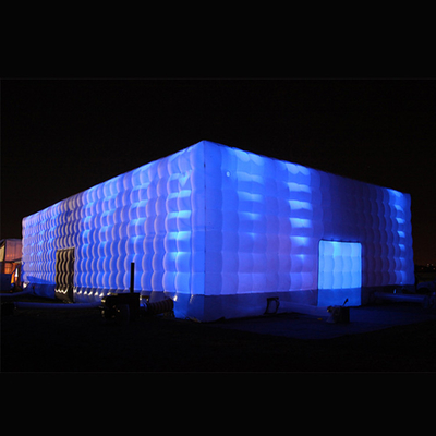 Outdoor Blow Up แคมป์ปิ้ง เต็นท์ลูกบาศก์ ไฟ LED เต็นท์พอง