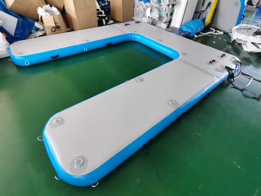 Drop Stitch U Shape ท่าลอยน้ำทำให้พองได้ Floating Pontoon Boat Jet Ski Platform