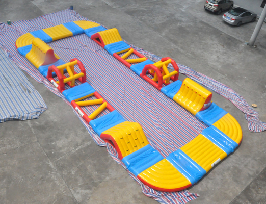 20x18meter Floating Inflatable Aquapark หลักสูตรอุปสรรคสวนน้ำทำให้พอง