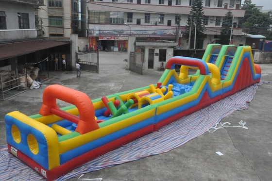 25x3m ซึ่งทำให้พองได้ 5k Run Insane Obstacle Course Game Race Bouncy Castle