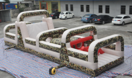 Tarpaulin อุปสรรคทางทหารที่ทำให้พองได้ Commercial Bouncer Slide