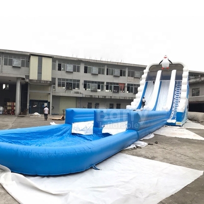 ผ้าใบกันน้ำแบบกำหนดเอง Outdoor Slip สไลด์น้ำทำให้พองสำหรับผู้ใหญ่