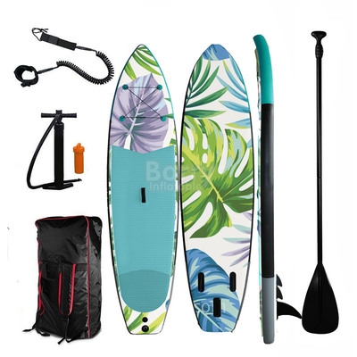 Double Layer Inflatable SUP Board วางตะเข็บ PVC ยืนขึ้นกระดานโต้คลื่นพอง