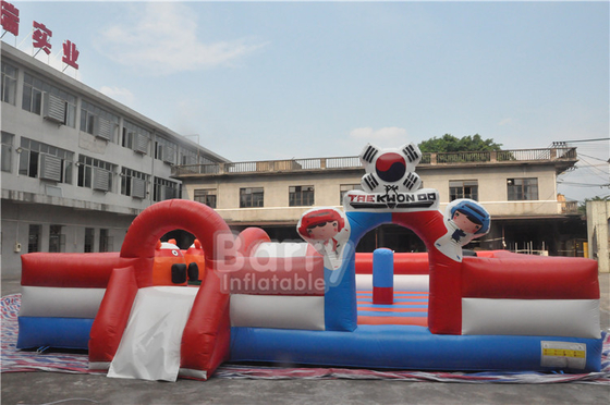 8X5X2.3m พอง Bouncer ธีมการ์ตูน Combo ที่มีสีสันสนามเด็กเล่นปาร์ตี้ Jumpers