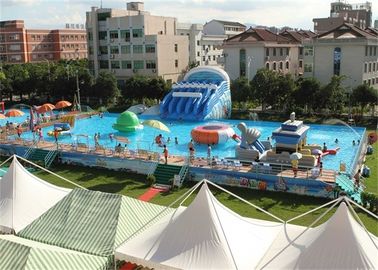 กรอบความปลอดภัยผู้ใหญ่ Inflatable สวนสนุกกับไฟทน PVC