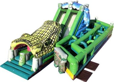 หลักสูตรฝ่าฟัน Giant Inflatable หลักสูตรสนามสำหรับเด็กเล็กสำหรับนักกีฬากลางแจ้ง