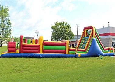 Plato PVC Tarpaulin Giant Inflatable Train หลักสูตรอุปสรรคสำหรับ Grassland