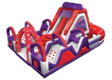 หลักสูตรอุปสรรค Bouncy Inflatable สีสัน / หลักสูตรการข่มขืนที่ทำให้พองได้