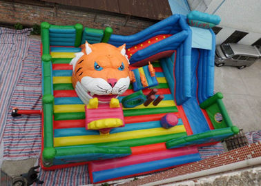 สวนสนุกเด็กเสือป่าพองปราสาท Bouncy ด้วยสไลด์