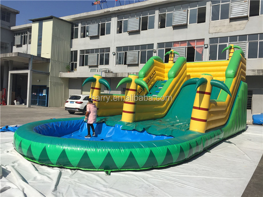 ต้นมะพร้าว ซึ่งทำให้พองได้ Waterslide 12X5m สารหน่วงไฟ
