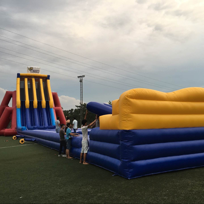 Pvc Tarpaulin Commercial Inflatable Water Slides ความยาว 30 เมตร