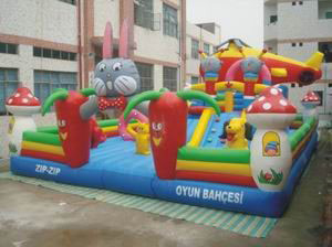 Pvc Tarpaulin สวนสนุก Bouncy Castle Park สำหรับ Outdoor EN14960
