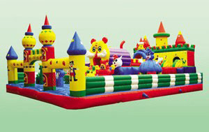 Tripple Stitch Inflatable Amusement Park หลักสูตรอุปสรรคปราสาทใหญ่