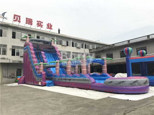 ผู้ใหญ่ Inflatable Screamer Combo Water Slide ผ้าใบกันน้ำ PVC สำหรับ Outdoor