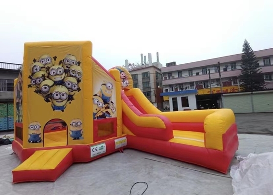 ผ้าใบกันน้ำ PVC 18oz ซึ่งทำให้พองได้ Bouncer House สไลด์น้ำแห้ง