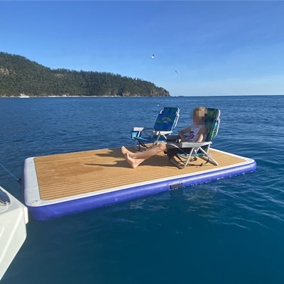 OEM Inflatable Floating Dock วางตะเข็บ PVC Ocean Floats And Rafts