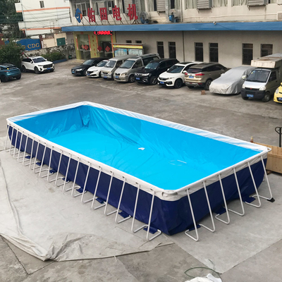 Backyard Tarpaulin เด็กแบบพกพา Water Pool Park โครงสแตนเลส