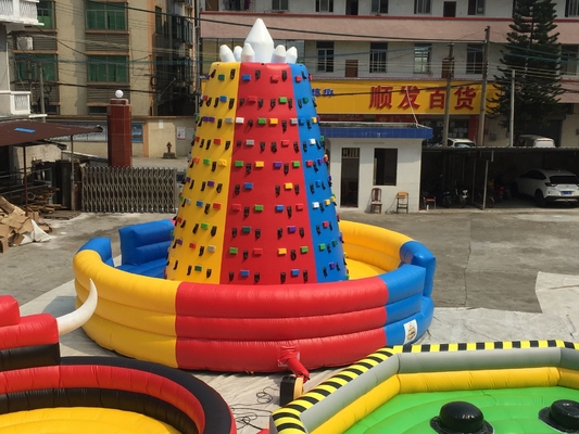 กลางแจ้ง PVC พองกำแพงปีนหน้าผากระโดดปราสาท Bouncy