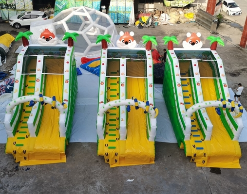 ความปลอดภัยผู้ใหญ่ขนาด PVC ซึ่งทำให้พองได้ Water Slides ทนไฟ